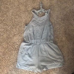 Juniors Olive green shorts romper